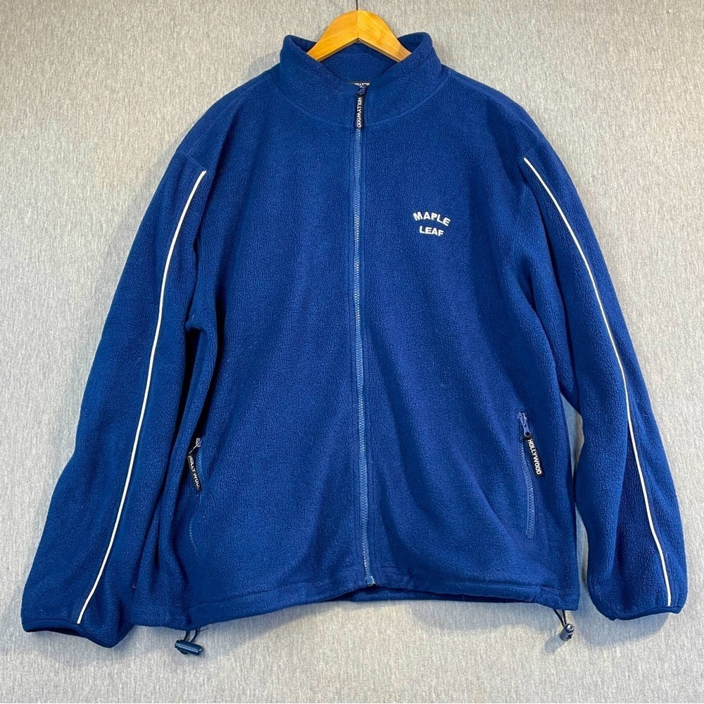 Toronto Maple Leafs Fleece Jacket Women’s Size XL Blue White Hockey